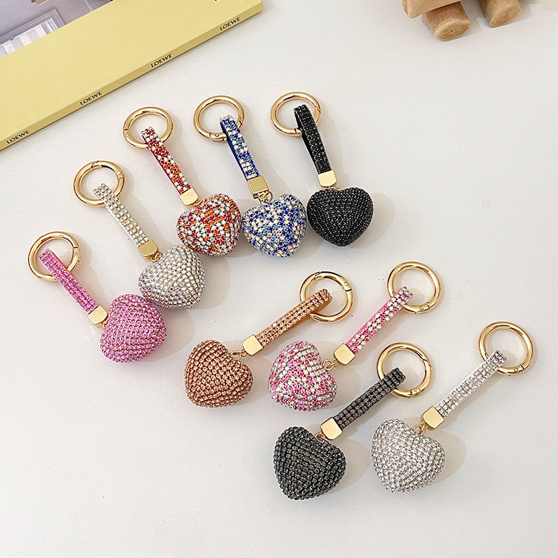 Wholesale Zinc Alloy Diamond Heart Keychain